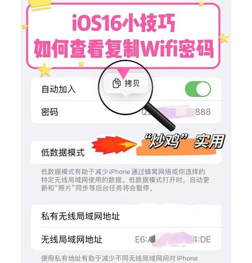 使用iOS查看已连接WiFi密码（快速获取已连接WiFi密码的方法）